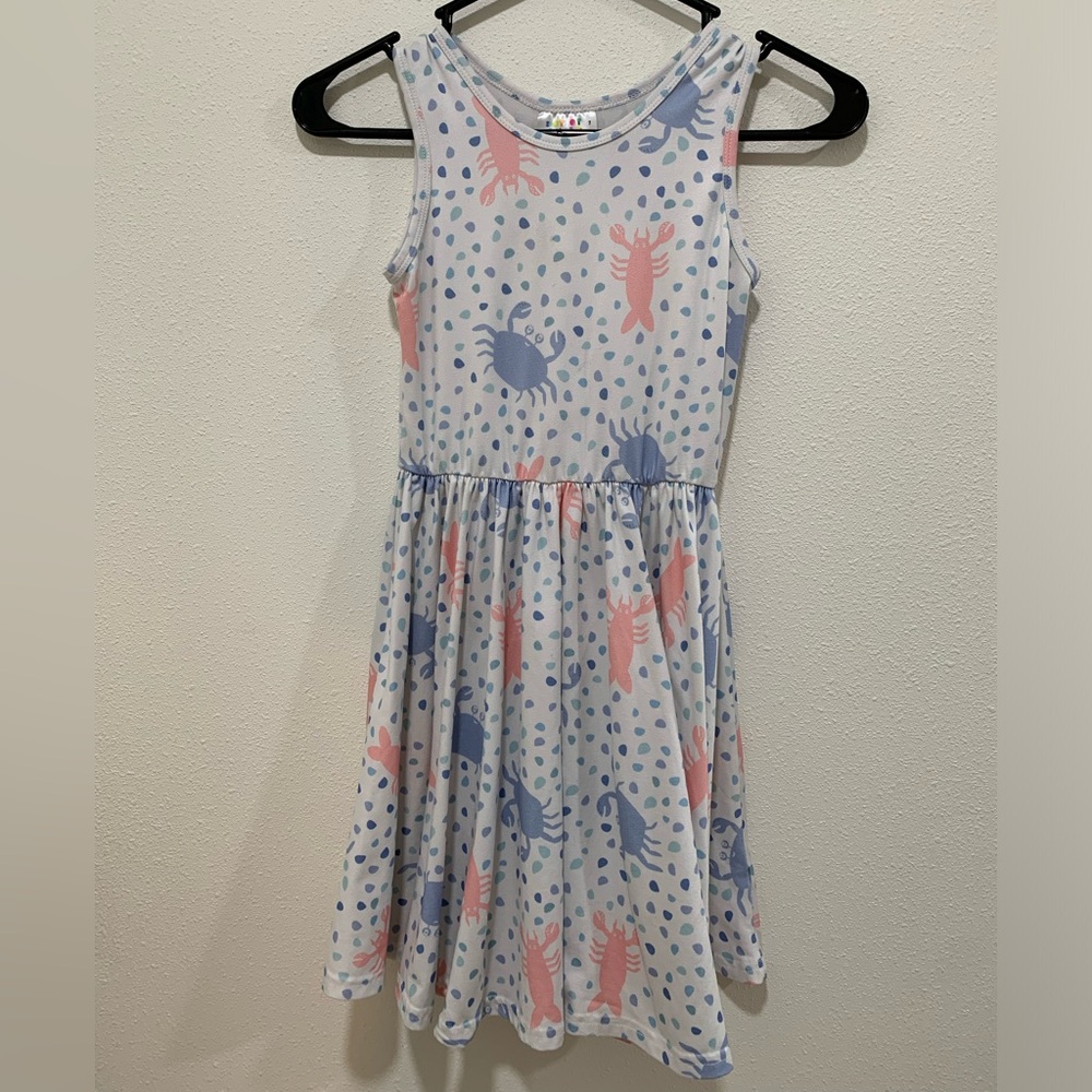 Dot Dot Smile Crab and Lobster Print Tank Dress